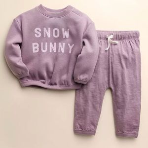 Little Co. by Lauren Conrad Snow Bunny Sweatshirt and Jogger Set Size 3 Months